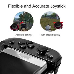 Tidoom Telescopic Mobile Game Controller Gamepad Wireless Bluetooth Controller Compatible for Android iOS Phone Flexible Joystick Black