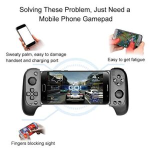 Tidoom Telescopic Mobile Game Controller Gamepad Wireless Bluetooth Controller Compatible for Android iOS Phone Flexible Joystick Black