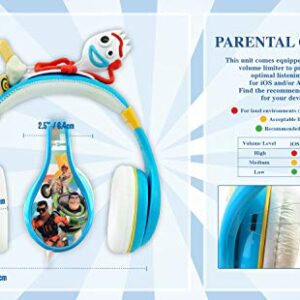 Kids Headphones for Kids Toy Story 4 Forky Adjustable Stereo Tangle-Free 3.5Mm Jack Wired Cord Over Ear Headset for Children Parental Volume Control Kid Friendly Safe Perfect for School Home Travel