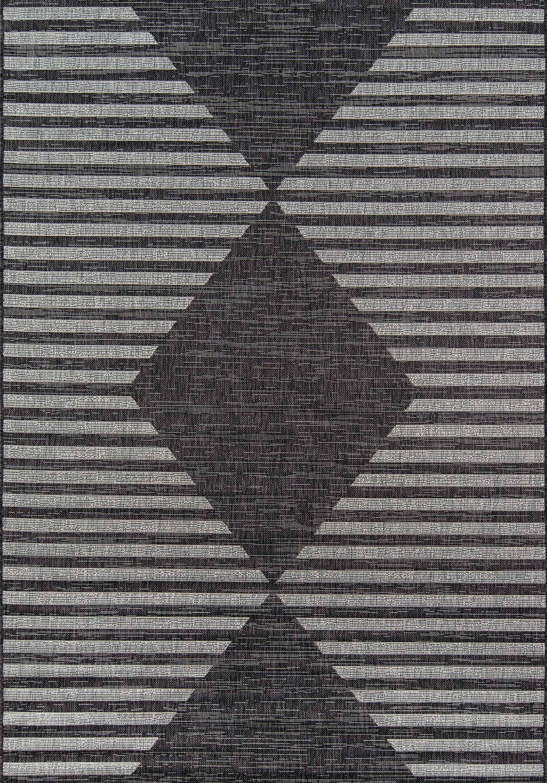 Novogratz by Momeni Villa Cavallo Indoor Outdoor Rug, 2' X 3', Charcoal