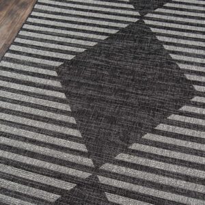 Novogratz by Momeni Villa Cavallo Indoor Outdoor Rug, 2' X 3', Charcoal