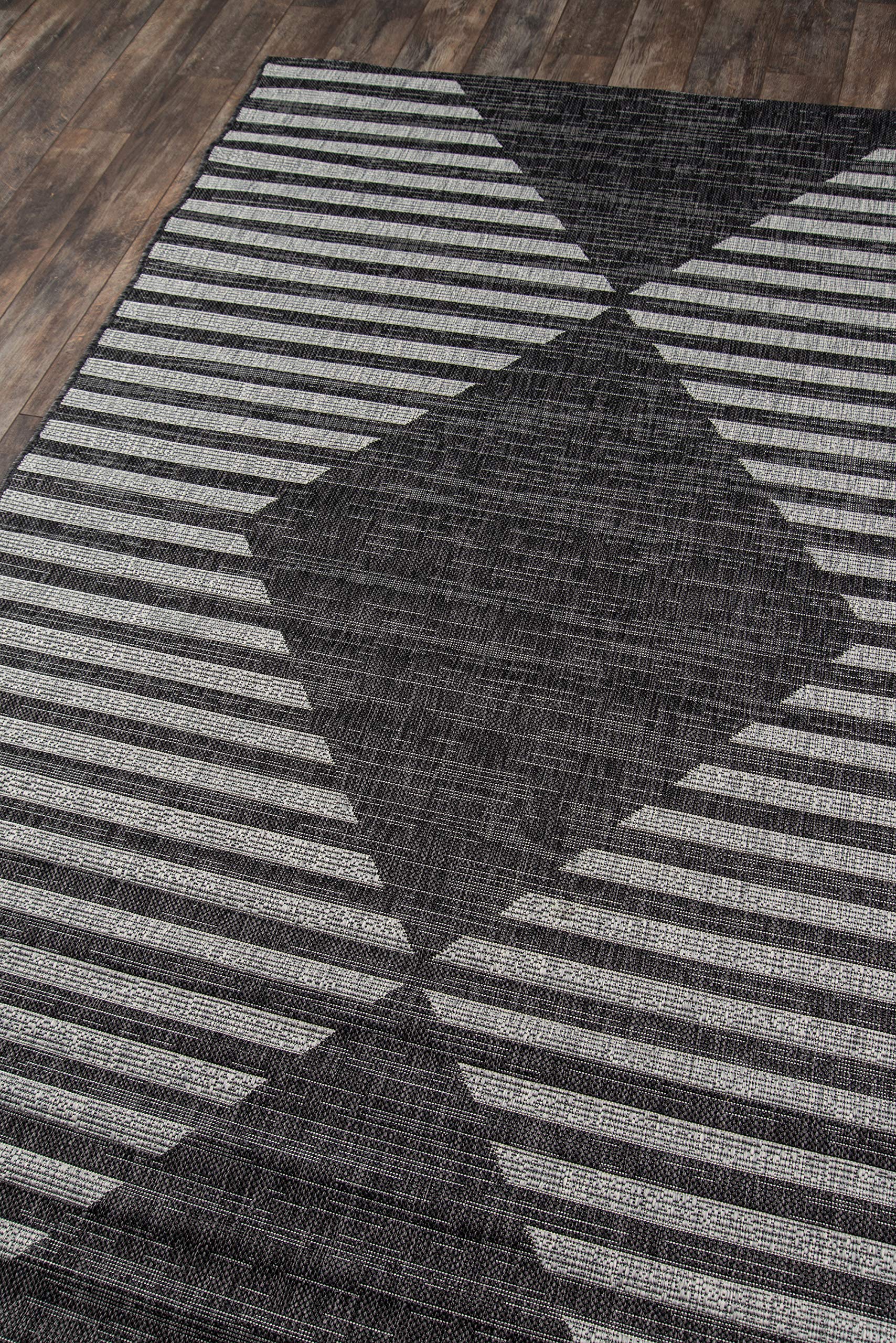 Novogratz by Momeni Villa Cavallo Indoor Outdoor Rug, 2' X 3', Charcoal