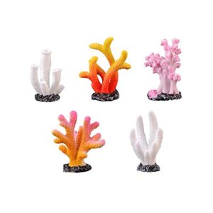 danmu 10pcs of random style polyresin coral ornaments, aquarium coral decor for fish tank aquarium decoration approx. 1.7" in height