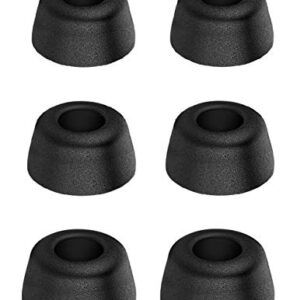 JNSA Memory Foam Ear Tips Compatible with Galaxy Buds/Gear IconX, Comfortable & Noise Blocking Replacement Earbud Memory Foam Tips for Truly Wireless Earphone, S/M/L 3 Size 3 Pairs [Black]