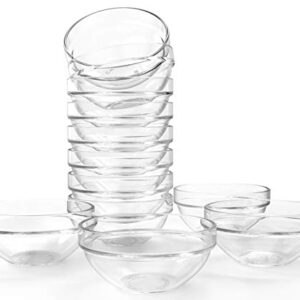 Lawei Set of 12 Glass Bowls - 3.5 inch Mini Prep Bowls Serving Bowls Glass Salad Bowl for Kitchen Prep, Dessert, Dips, Candy Dishes