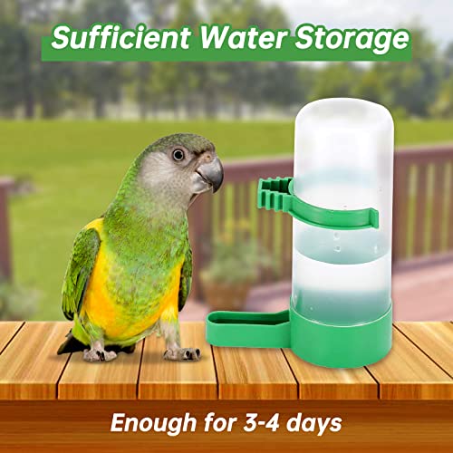 Gosear Bird Water Dispenser for Cage, 4pcs Bird Water Bowl 140ml Automatic No Mess Gravity Feeder Bird Watering Supplies for Pet Parrot, Parakeets, Cockatiel, Budgie Lovebirds and Other Birds