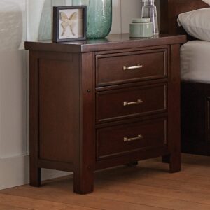 Coaster Furniture Barstow 3-Drawer Rectangular Pinot Noir Nightstand 28" D x 17" W x 29.75" H Brown 206432