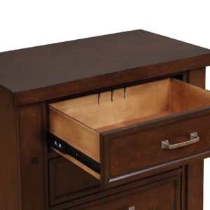 Coaster Furniture Barstow 3-Drawer Rectangular Pinot Noir Nightstand 28" D x 17" W x 29.75" H Brown 206432