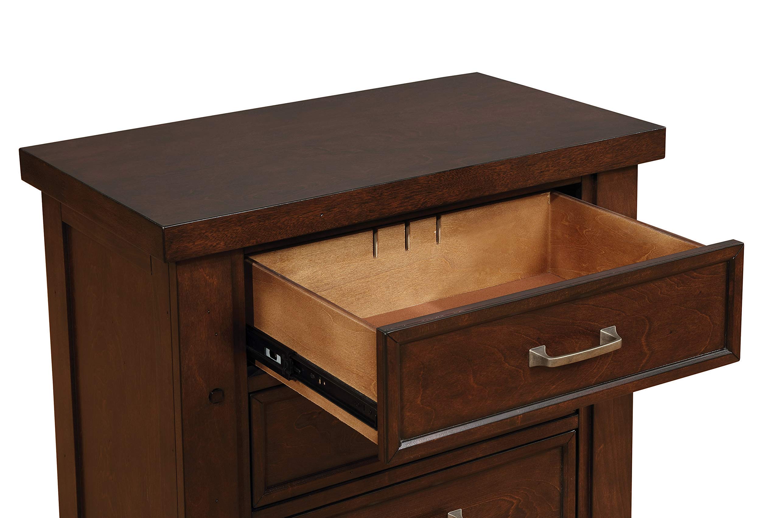 Coaster Furniture Barstow 3-Drawer Rectangular Pinot Noir Nightstand 28" D x 17" W x 29.75" H Brown 206432