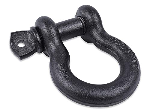 AGENCY 6 Recovery Shackle Block Assembly 2 INCH Double Hole Powder Coat RED - Hitch Receiver Block - Proudly Made in The USA with US Certified Materials - Includes Hitch pin and D-Ring