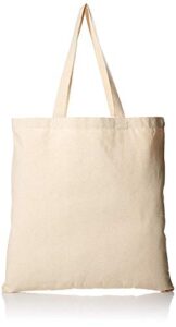 cotton canvas tote bags reusable totes for shopping, groceries, arts & crafts, diy, vinyl, decorate, teacher, books, gifts (natural, 3)