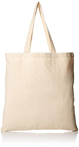 Cotton Canvas Tote Bags Reusable Totes for Shopping, Groceries, Arts & Crafts, DIY, Vinyl, Decorate, Teacher, Books, Gifts (Natural, 3)