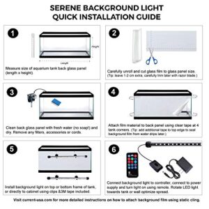 CURRENT USA Serene Aquarium Visual and Audio Aquatic Experience Kit | LED Background Light (48")