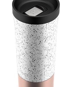 Ello Miri Vacuum Insulated Stainless Steel Travel Coffee Mug - Travel Tea Mug, 16 oz, Speckle Rosegold