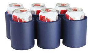 pinnacle mercantile beer can coolers thick insulators foam non-collapsible navy blue set 6 …