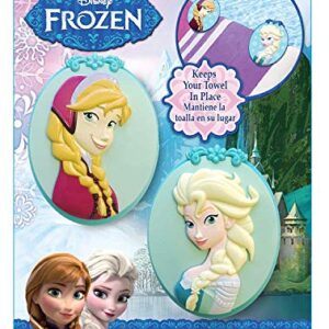 Frozen Elsa BocaClips by O2COOL, Beach Towel Holder, Clips, Set of 2, Beach, Patio or Pool Accessories, Portable Towel Clips, Chip Clips, Secure Clips 2 Packs of 2 Elsa and 2 Anna = 4 Towel Clips