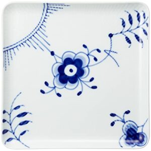 royal copenhagen 1027458 blue fluted mega square dish, plate, 7.9 inches (20 cm), wedding gift, gift