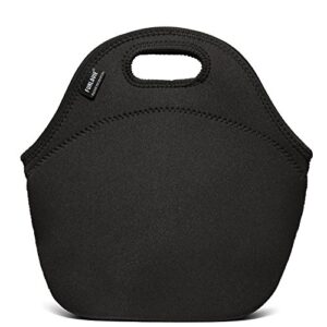 black 4mm neoprene lunch bags for men large insulated tote bag with zipper for adults women - funlavie