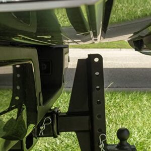 BulletProof Hitches 2.5" Adjustable Extreme Duty (36,000lb Rating) Offset 4" & 6" Drop/Rise Trailer Hitch with 2" and 2 5/16" Dual Ball (Black Textured Powder Coat, Solid Steel)