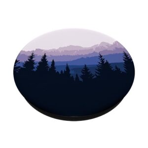 Forest Scene Mountain Silhouette PopSockets PopGrip: Swappable Grip for Phones & Tablets PopSockets Standard PopGrip