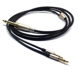 newfantasia replacement audio upgrade cable compatible with denon ah-d600, ah-d7200, ah-d7100, ah-d9200, ah-d5200, meze 99 classics, focal elear headphones black 1.2meters/4ft