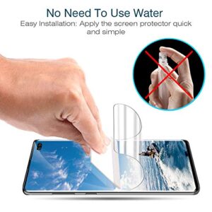 LK 3 Pack Screen Protector Compatible for Samsung Galaxy S10 Plus / S10+, Ultrasonic Fingerprint Compatible, Flexible Film HD Transprent, Case Friendy