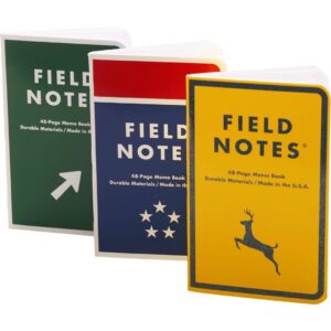 field notes: mile marker - 3 pack - dot-graph memo books, 3.5 x 5.5 inch