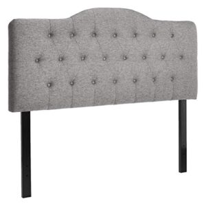 first hill fhw upholstered tufted headboard, 62 x 4 x 58 inches, gray