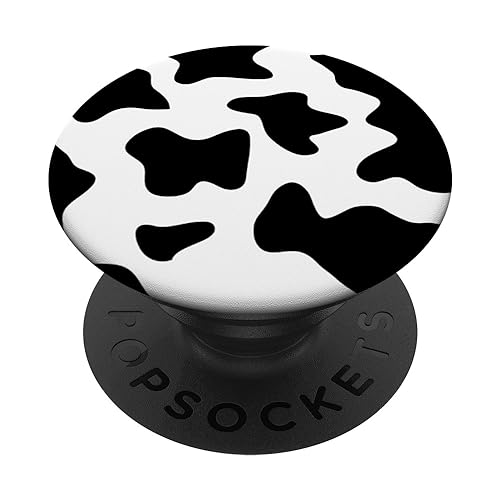 Cool Cow Print Black & White Print PopSockets PopGrip: Swappable Grip for Phones & Tablets PopSockets Standard PopGrip