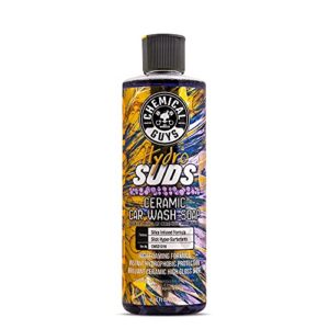 chemical guys cws21216 hydrosuds ceramic sio2 shine high foaming car wash soap (works with foam cannons, foam guns or bucket washes) for cars, trucks, motorcycles, rvs & more, 16 fl oz, berry scent