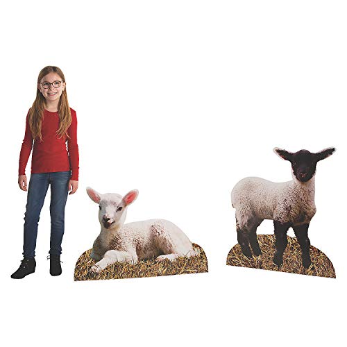 Fun Express - Lamb Stand Ups - Party Decor - Large Decor - Floor Stand Ups - 2 Pieces