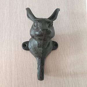 WINTENT Cast Iron Rabbit Wall Mount Hook for Hanging Coat Key Hat (Rabbit-1)