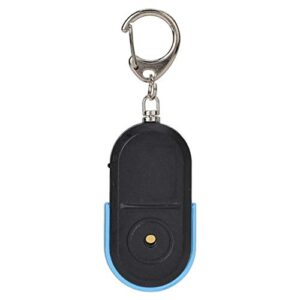 whistle key finder, anti-lost alarm key finder locator whistle sound control with battery(blue)