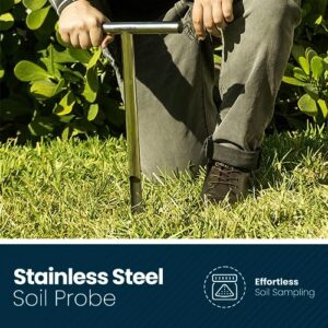 Varomorus Soil Sampler Probe 21" Stainless Steel Tubular T-Style Handle.