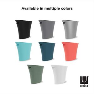 Umbra Skinny, Spruce Sleek & Stylish Bathroom Trash, Small Garbage Can, Wastebasket for Narrow Spaces at Home or Office, 2 Gallon Capacity, Single Pack - 082610-1095