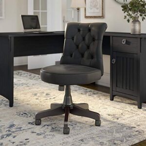 Bush Business Furniture Arden Lane Mid Back Tufted Office Chair, Black Leather