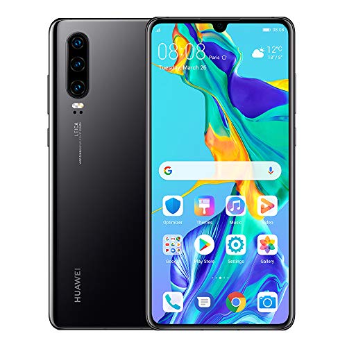 Huawei P30 128GB+6GB RAM (ELE-L29) 6.1" LTE Factory Unlocked GSM Smartphone (International Version) (Black)