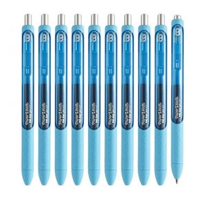 paper mate inkjoy retractable gel pen, 0.7mm, medium point, 10-count (bright blue)