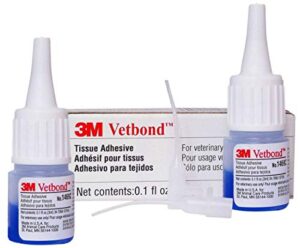 3m vetbond tissue adhesive, 3ml bottles w/msds (2 bottles)