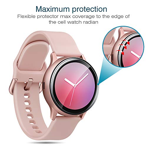LK 6 Pack Samsung Galaxy Watch 5 40mm / Galaxy Watch 4 40mm / Galaxy Watch Active 2 40mm, [UPGRADE] Max Coverage, HD Clear Soft film, Smart Watch film for Galaxy Watch 40mm, Anti-Scratch Self-Healing