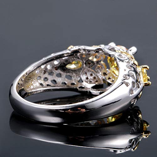 Phetmanee Shop 925 Silver Queen of Bee Butterfly Citrine Gem Ring Wedding Engagement Wholesale (6)