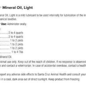 UltraCruz - sc-395544 Mineral Oil Light Supplement for Horses, Livestock and Dogs, 4 x 1 Gallon