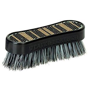 weaver leather livestock bling brush, large, black/gold striped