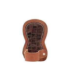 weaver leather fashion show comb holder, crocodile brown