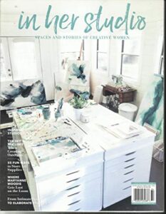 in her studio magazine, space and stories of creative women, november / december / january, 2018 /2019 volume, 1 issue # 2 ( please note :: all these magazines are pet & smoke free magazines. no address label. fresh from newsstand ) ( single issue magazin