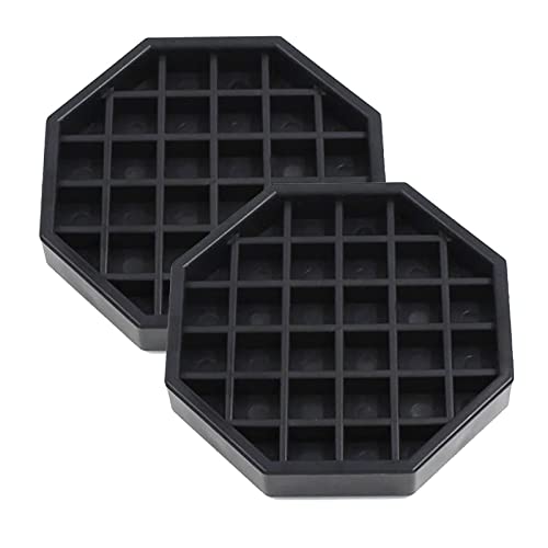 Happy Reunion Drip Trays 4" Coffee Countertop Octagon Drip Tray Black Plastic Coffee Drip Tray With Honeycomb Grid, Pack of 2 (2 Pcs 4")