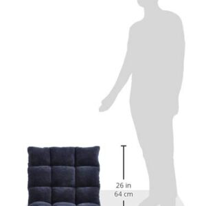 Amazon Basics Adjustable 14-Position 41-inch Memory Foam Floor Chair - Navy, 41.3"D x 21.3"W x 6"H