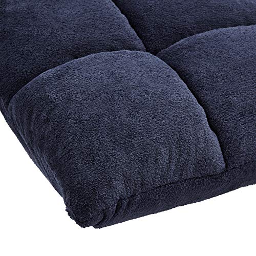 Amazon Basics Adjustable 14-Position 41-inch Memory Foam Floor Chair - Navy, 41.3"D x 21.3"W x 6"H