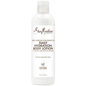 sheamoisture 100% virgin coconut oil daily hydration body lotion moisturizer, 13 fluid ounce