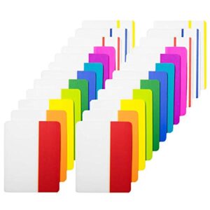 kimcome 480 pieces sticky tabs 2 inch index tabs, colored page markers repositionable tape flags for books, binders and file folders, [24 sets 12 colors] easy to stick, removes cleanly